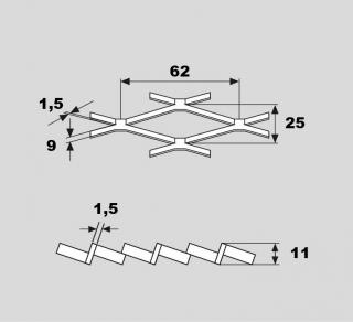 Ťahokov pozink PLOTA 62x25