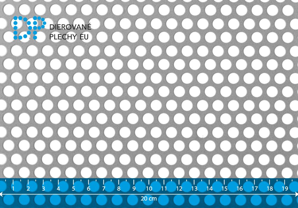 Dierovaný plech pozinkovaný Rv 7-10